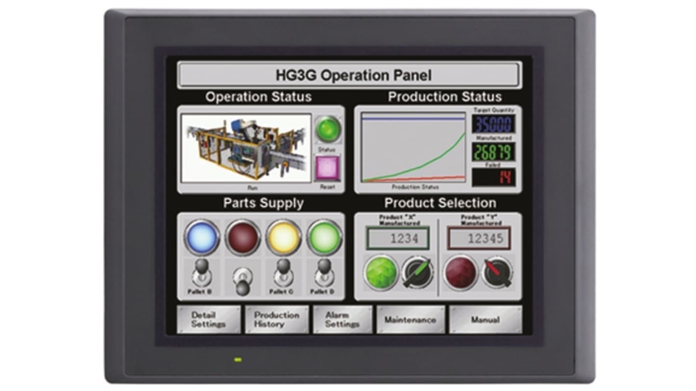 Idec HG3G Series Touch-Screen HMI Display - 8.4 in, TFT LCD Display, 800 x 600