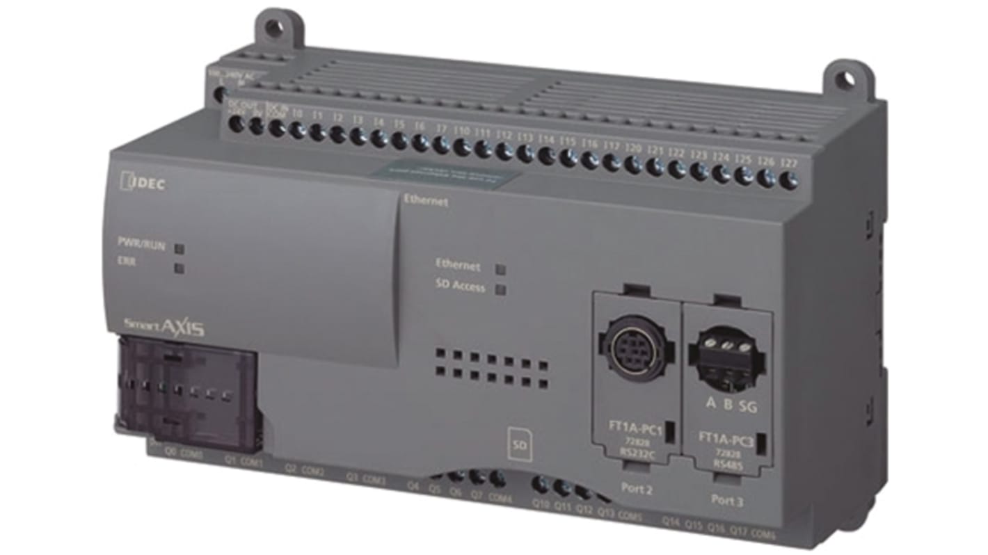Idec FT1A Series PLC CPU, Relay Output, 24-Input, Sink, Source Input