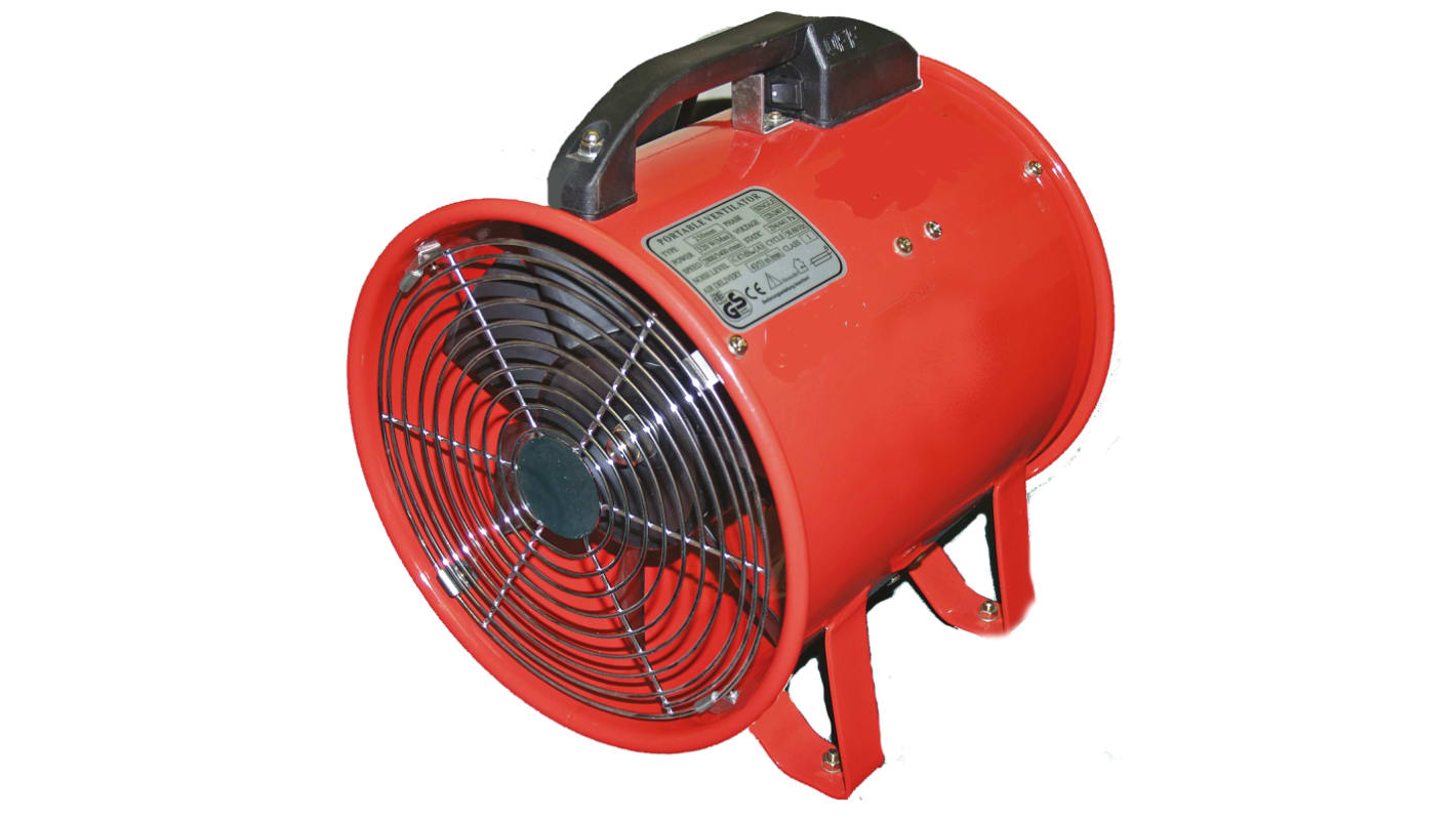 Ventilador de suelo, Ø 250mm, alim 230 V, caudal 2580m³/h, altura 350mm, dim. 350 x 270 x 290mm