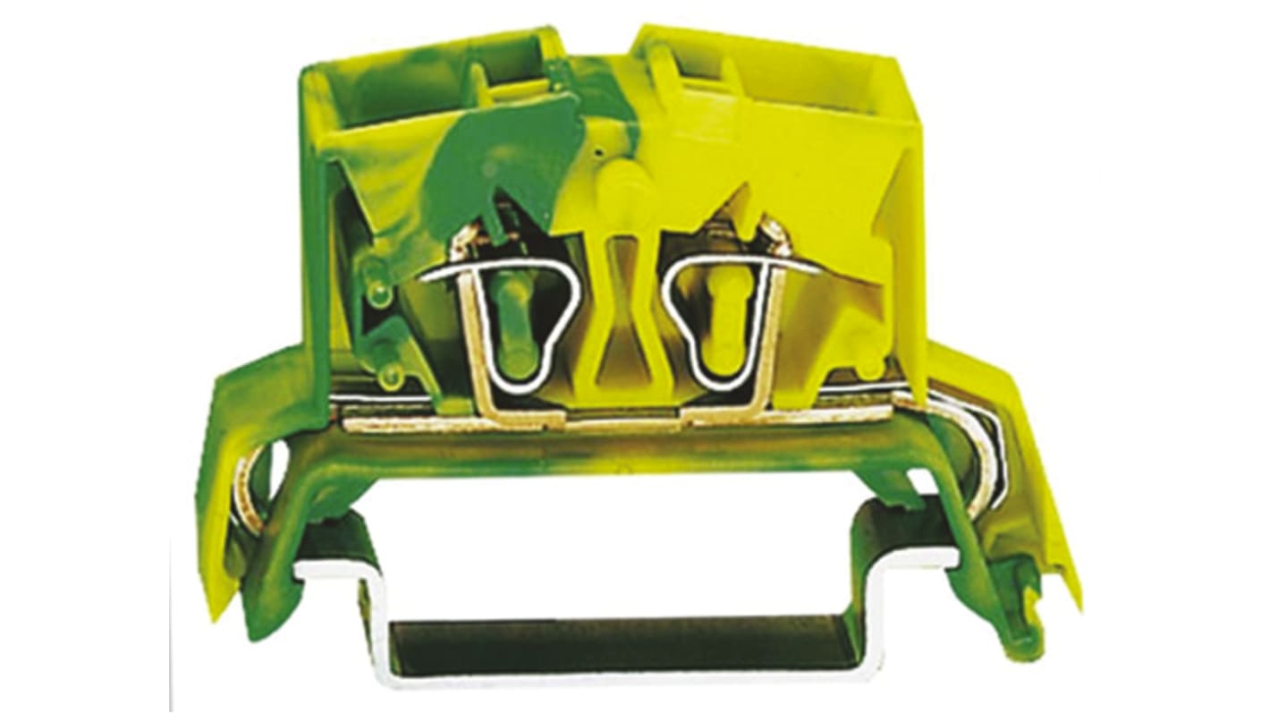 WAGO 264-737 264 Series Green/Yellow, 2.5mm², Single-Level, Cage Clamp Termination