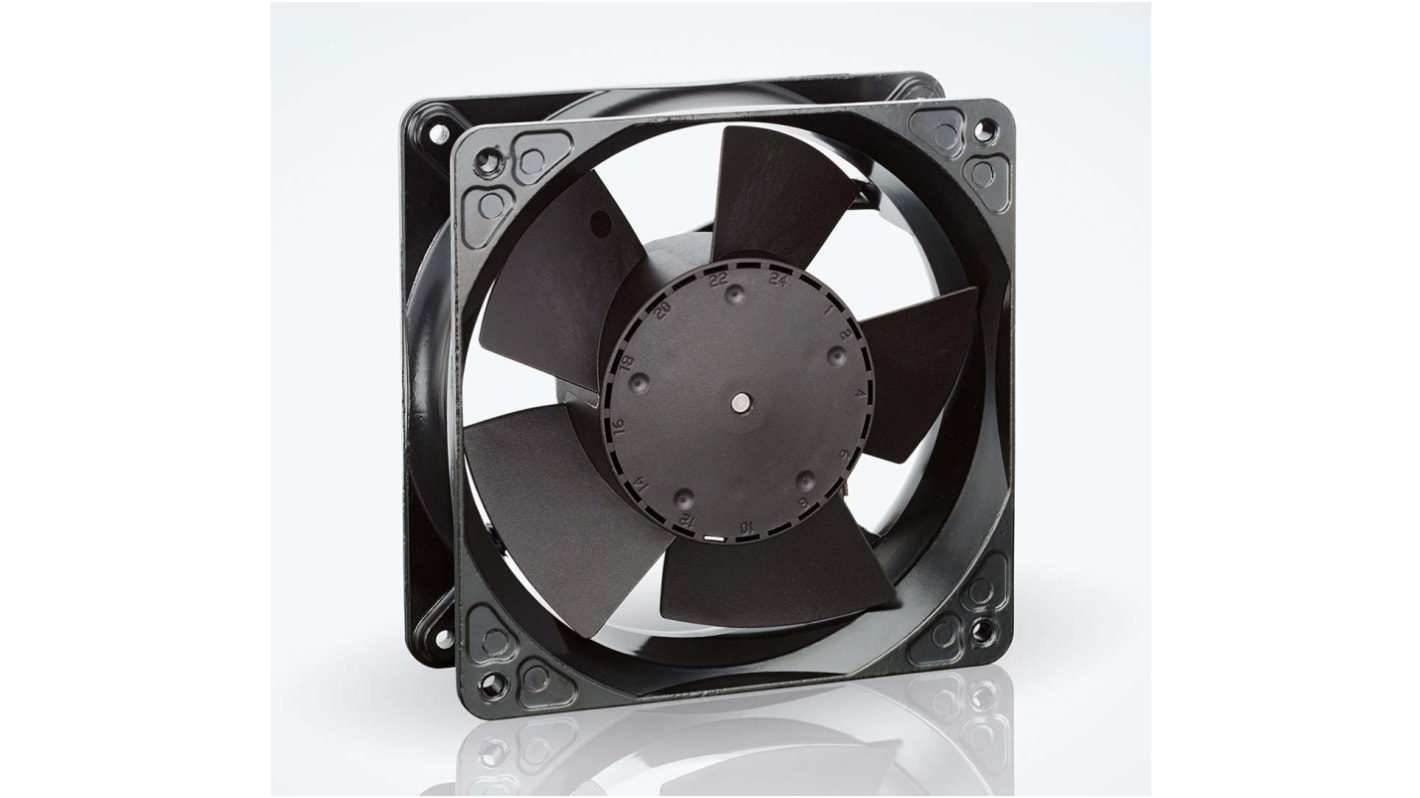 ebm-papst 4100 N Series Axial Fan, 24 V dc, DC Operation, 260m³/h, 12W, IP20, 119 x 119 x 38mm