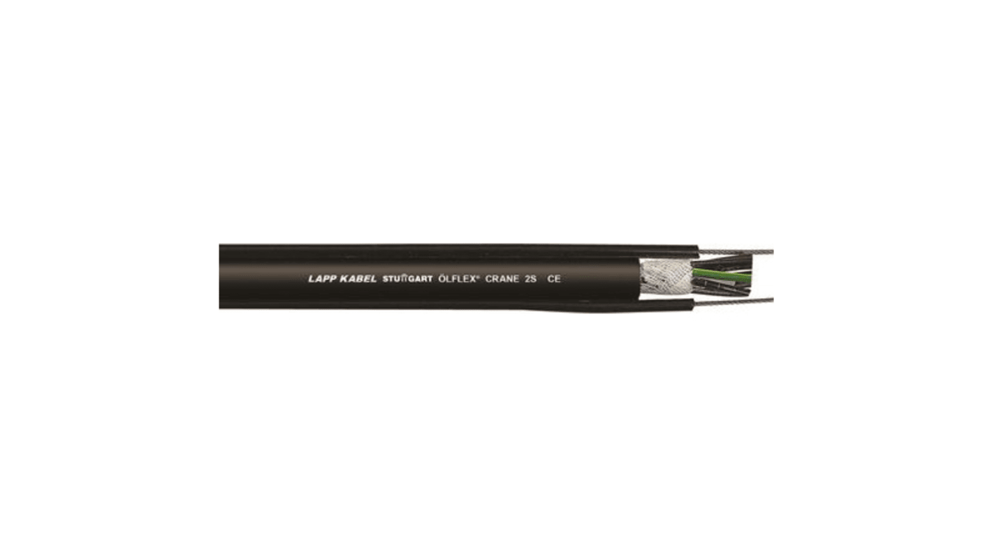 Lapp ÖLFLEX CRANE 25 Control Cable, 12 Cores, 1.5 mm², Unscreened, 10m, Black PVC Sheath, 15 AWG