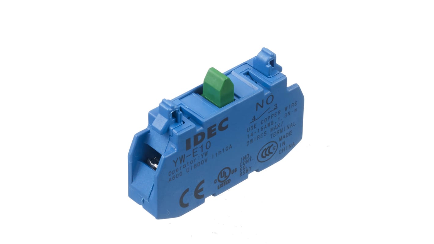 Idec YW Series Series Contact Block, 1NO