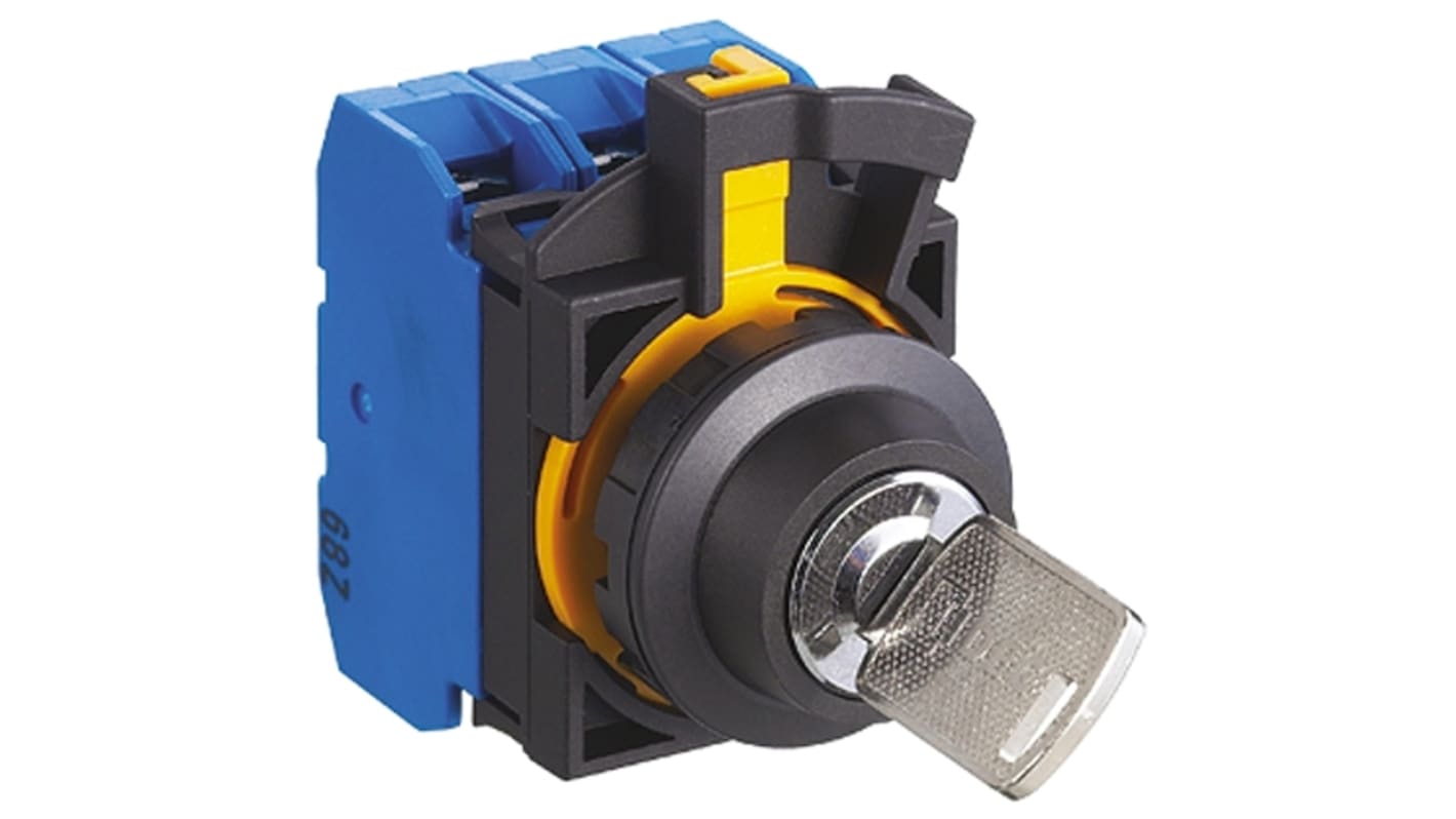 Idec Key Key Switch - (2NO) 22mm Cutout Diameter 3 Positions