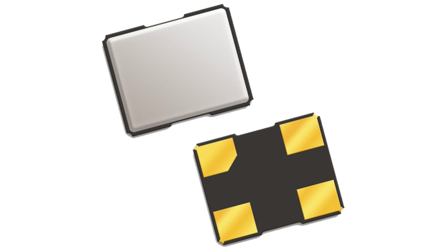 QANTEK, 24.576MHz Crystal Oscillator, ±25ppm HCMOS, 4-Pin SMD QX133A24.57600B15R
