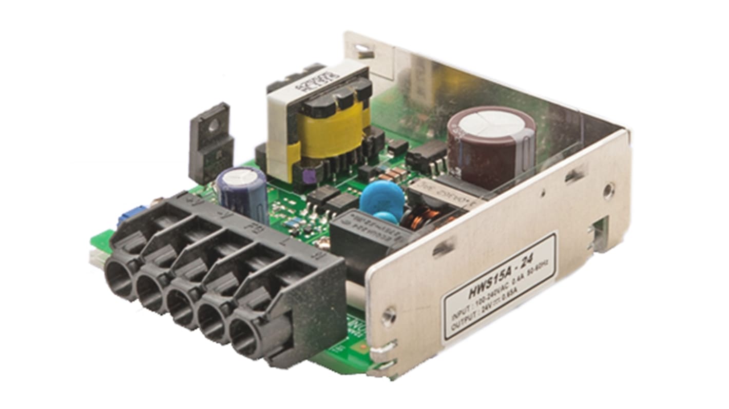 TDK-Lambda Switching Power Supply, HWS15A-48, 48V dc, 330mA, 15W, 1 Output, 120 → 370 V dc, 85 → 265 V ac