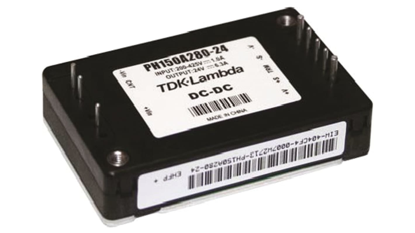 TDK-Lambda DC-DC Converter, 5V dc/ 15A Output, 200 → 425 V dc Input, 75W, Through Hole, +100°C Max Temp -40°C