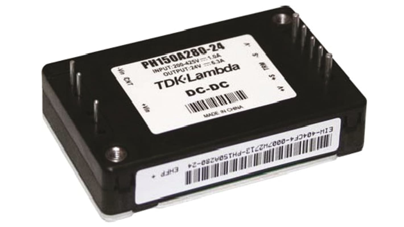 TDK-Lambda DC-DC Converter, 5V dc/ 20A Output, 200 → 425 V dc Input, 100W, Through Hole, +100°C Max Temp -40°C