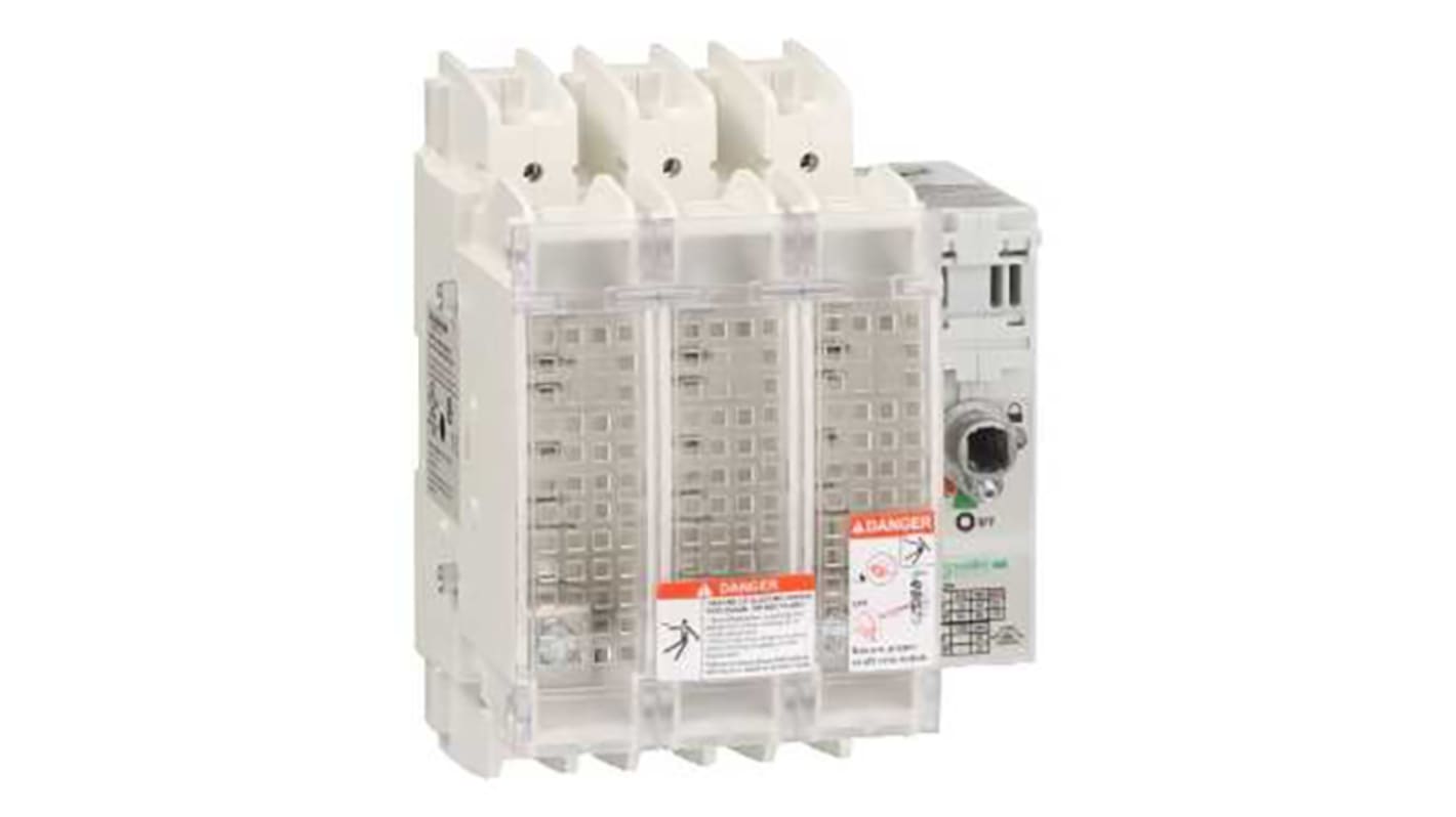 Schneider Electric Fuse Switch Disconnector, 3 Pole, 100A Max Current, 200kA Fuse Current