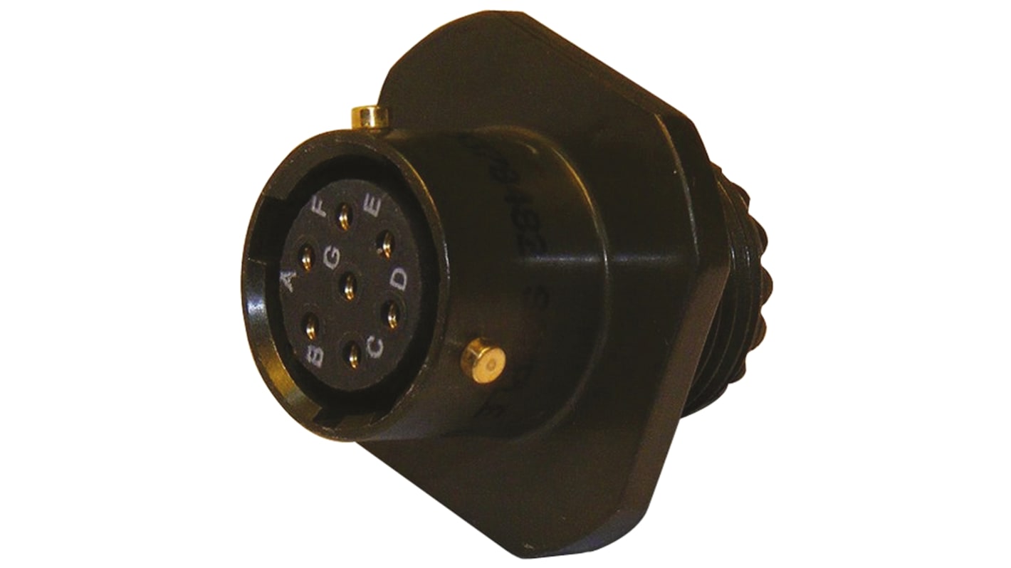 Amphenol Limited, 62GB 10 Way Cable Mount MIL Spec Circular Connector Receptacle, Socket Contacts,Shell Size 12,
