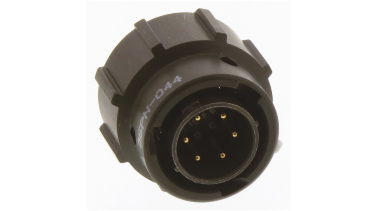 Amphenol Limited, 62GB 6 Way Cable Mount MIL Spec Circular Connector Plug, Pin Contacts,Shell Size 10, Bayonet