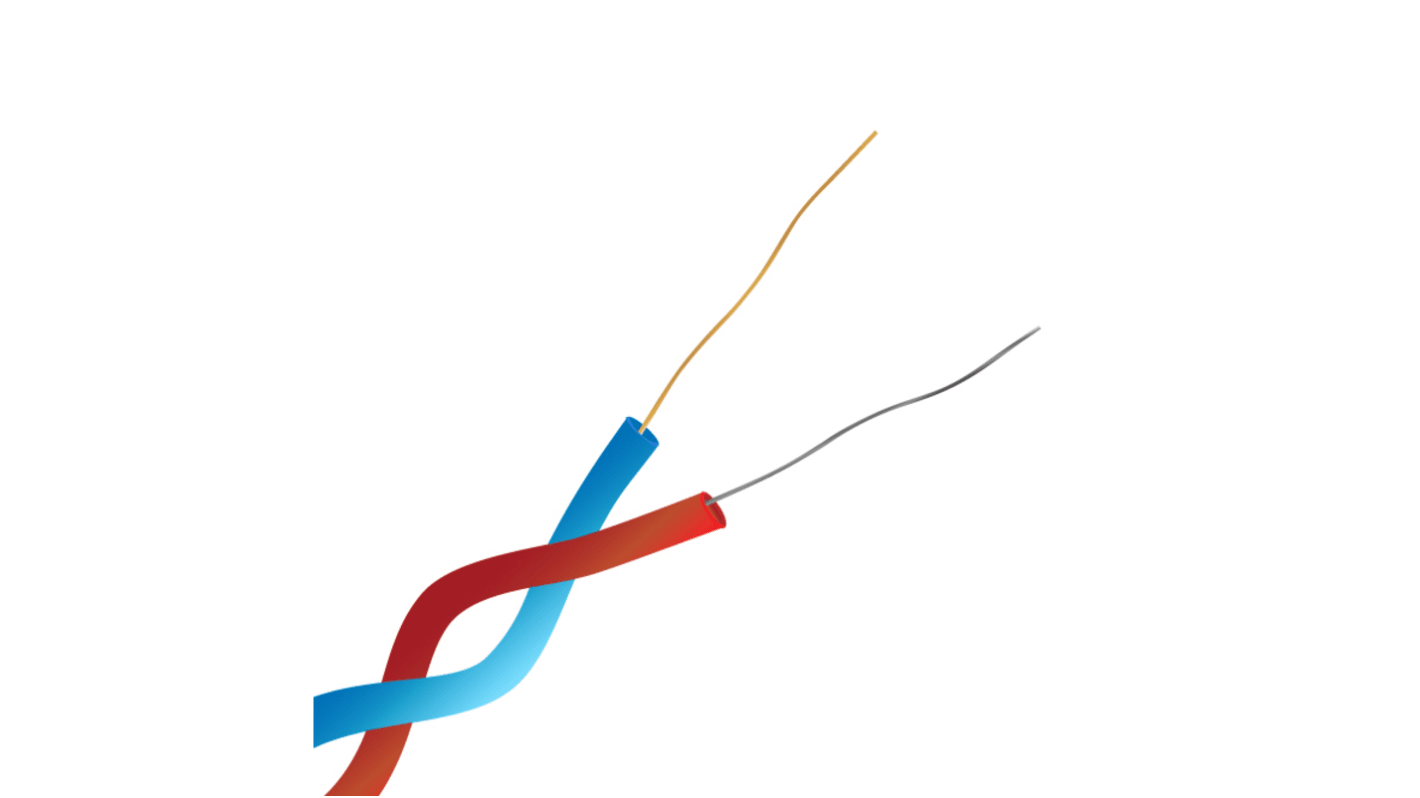 Termočlánkový kabel/drát T -75 → +260 °C PFA