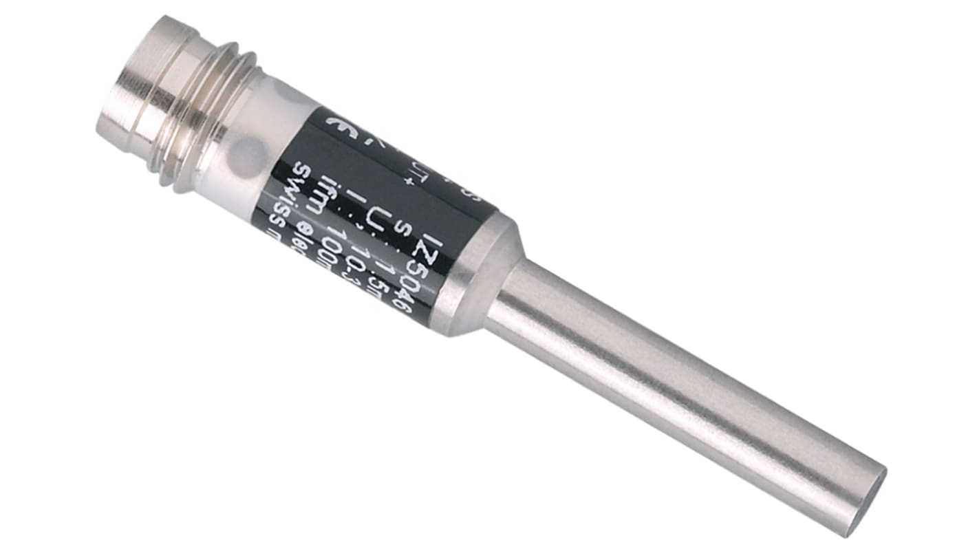 ifm electronic Inductive Barrel Proximity Sensor, M8, 1.5 mm Detection, PNP NO, 10 → 30 V dc