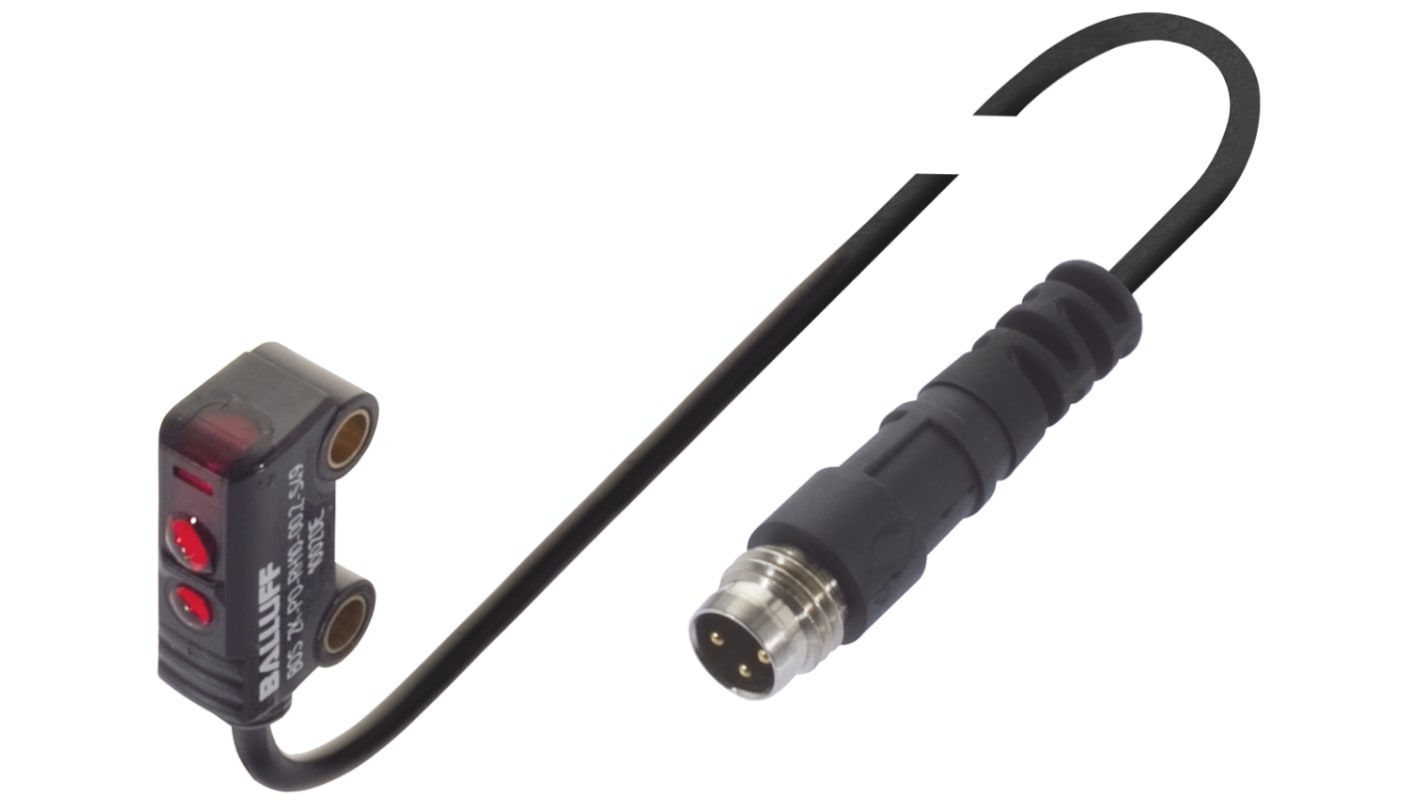 Rs-Online Sensore fotoelettrico Rettangolare BALLUFF a diffusione rilevamento 1 mm → 15 mm uscita PNP