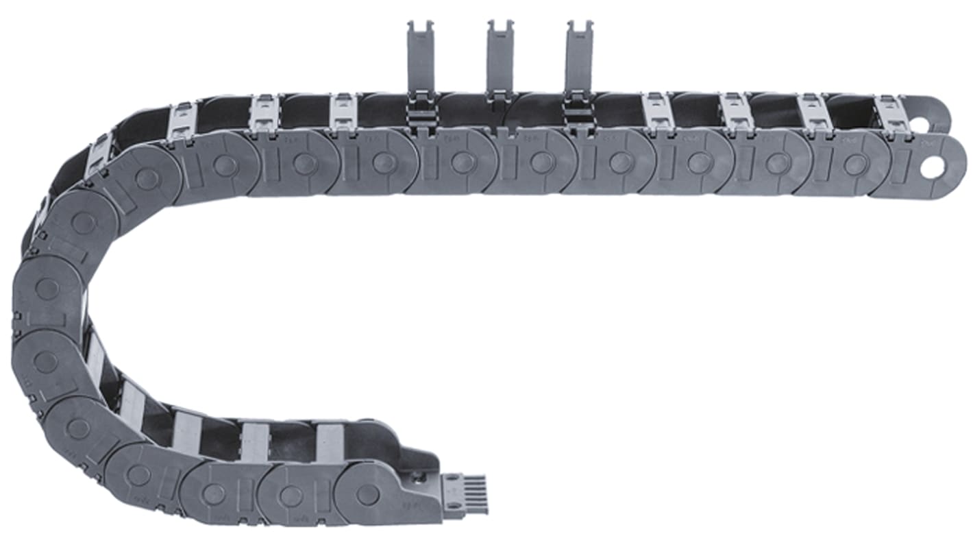 Igus 2700, e-chain Black Cable Chain - Flexible Slot, W91 mm x D50mm, L1m, 75 mm Min. Bend Radius, Igumid G
