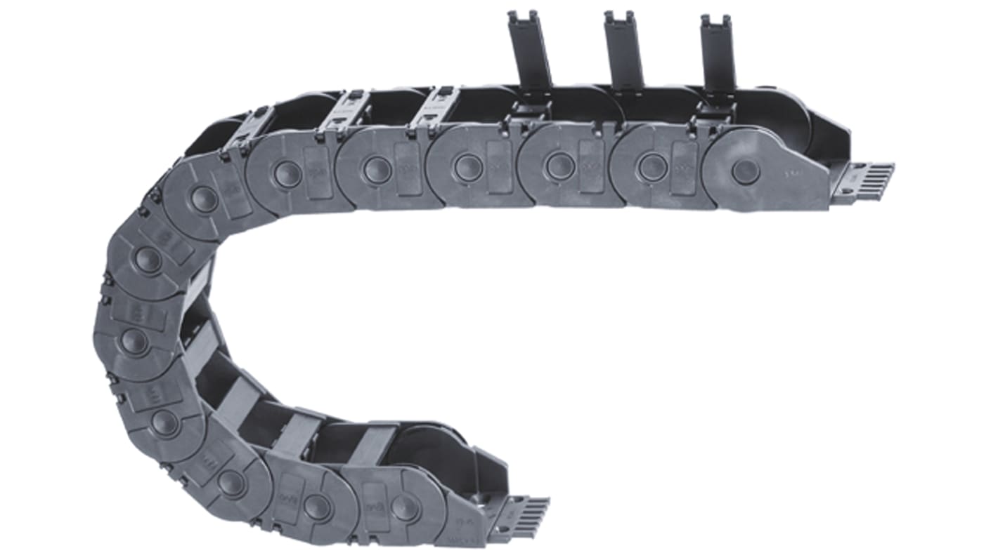 Igus 3500, e-chain Black Cable Chain - Flexible Slot, W95 mm x D64mm, L1m, 150 mm Min. Bend Radius, Igumid G