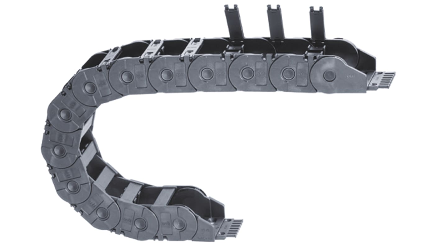 Igus 3500, e-chain Black Cable Chain - Flexible Slot, W135 mm x D64mm, L1m, 150 mm Min. Bend Radius, Igumid G