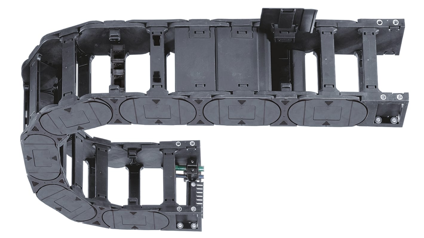 Igus E4.56, e-chain Black Cable Chain - Flexible Slot, W234 mm x D84mm, L1m, 200 mm Min. Bend Radius, Igumid G