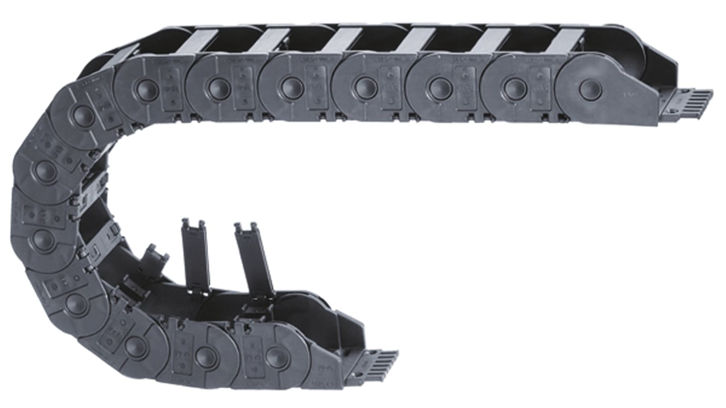 Igus 3400, e-chain Black Cable Chain, W135 mm x D64mm, L1m, 150 mm Min. Bend Radius, Igumid G