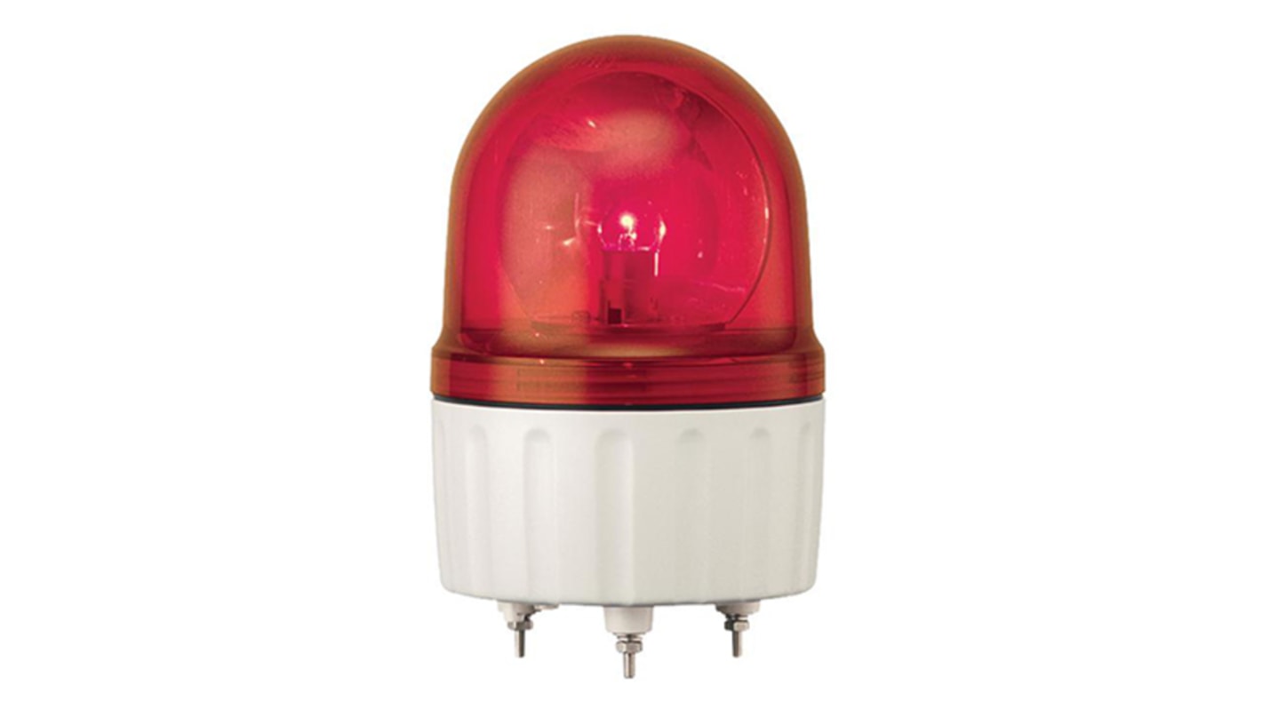 Schneider Electric XVR Series Red Rotating Beacon, 24 V ac/dc, Base Mount, LED Bulb