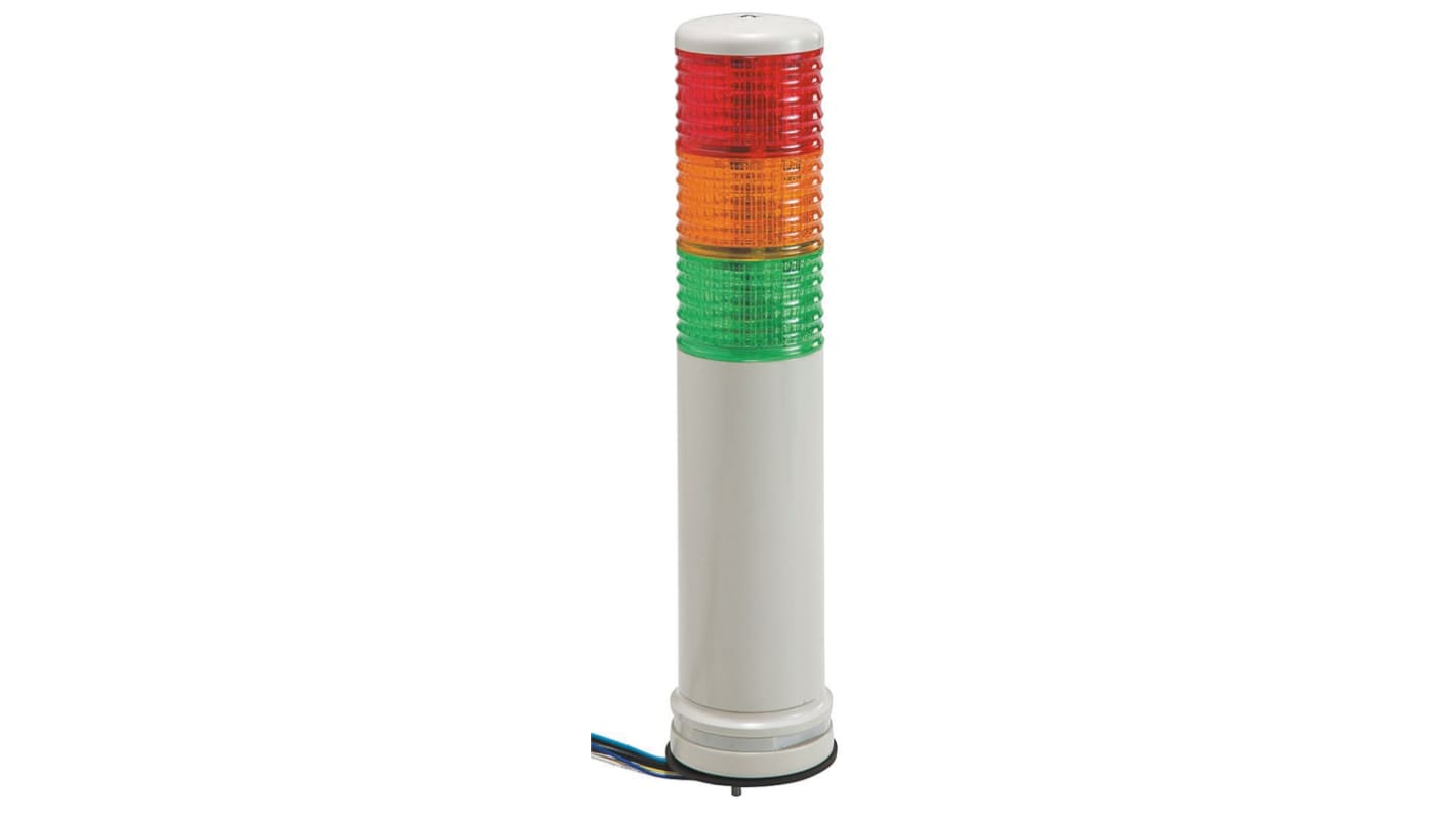 Rs-Online Torretta di segnalazione Schneider Electric 100 → 240 V c.a. LED 3 elementi lenti lenti Arancione rosso