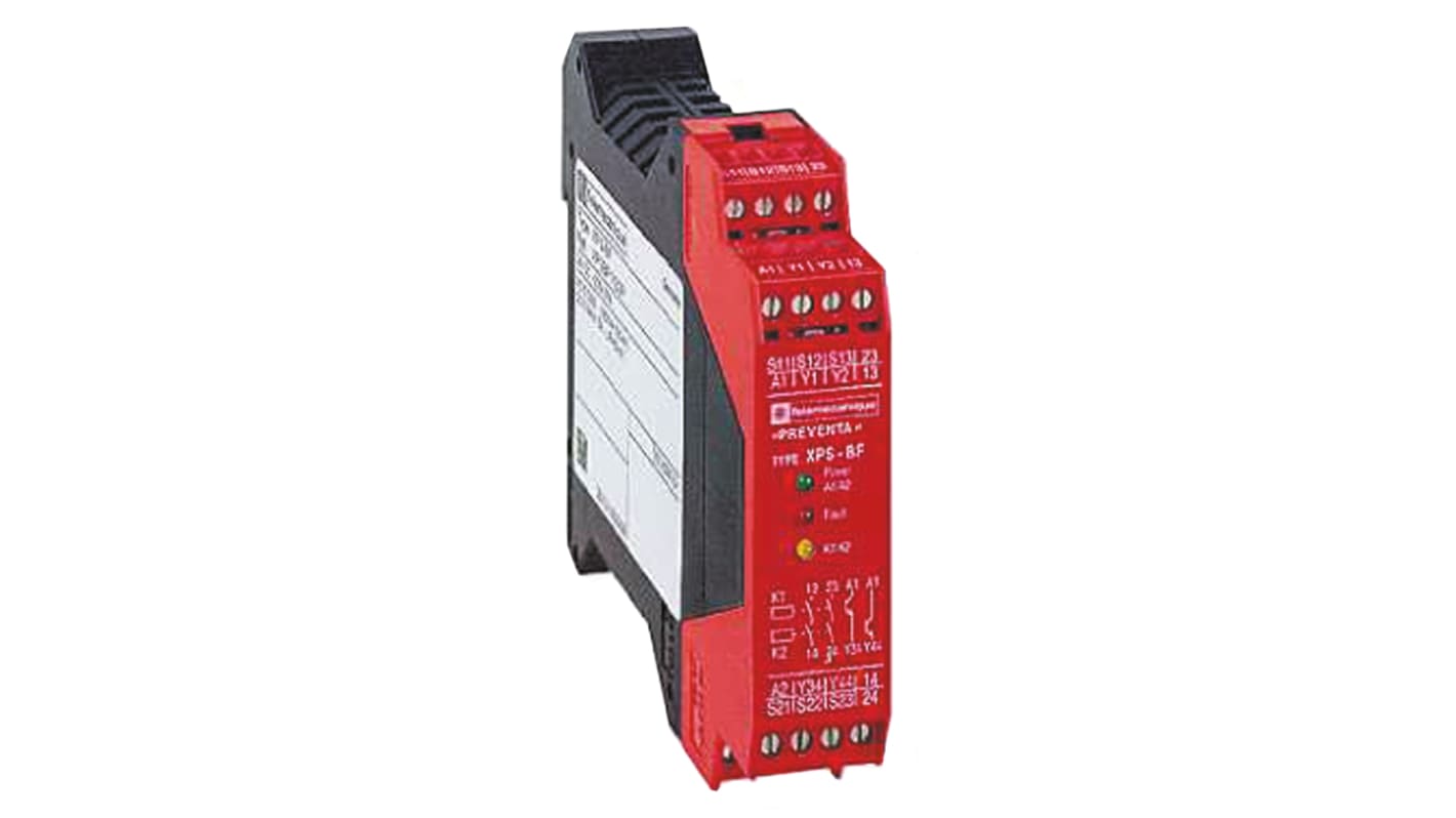 Schneider Electric Preventa XPS BF Safety Relay 24V dc, Single Channel 2 Safety Contacts