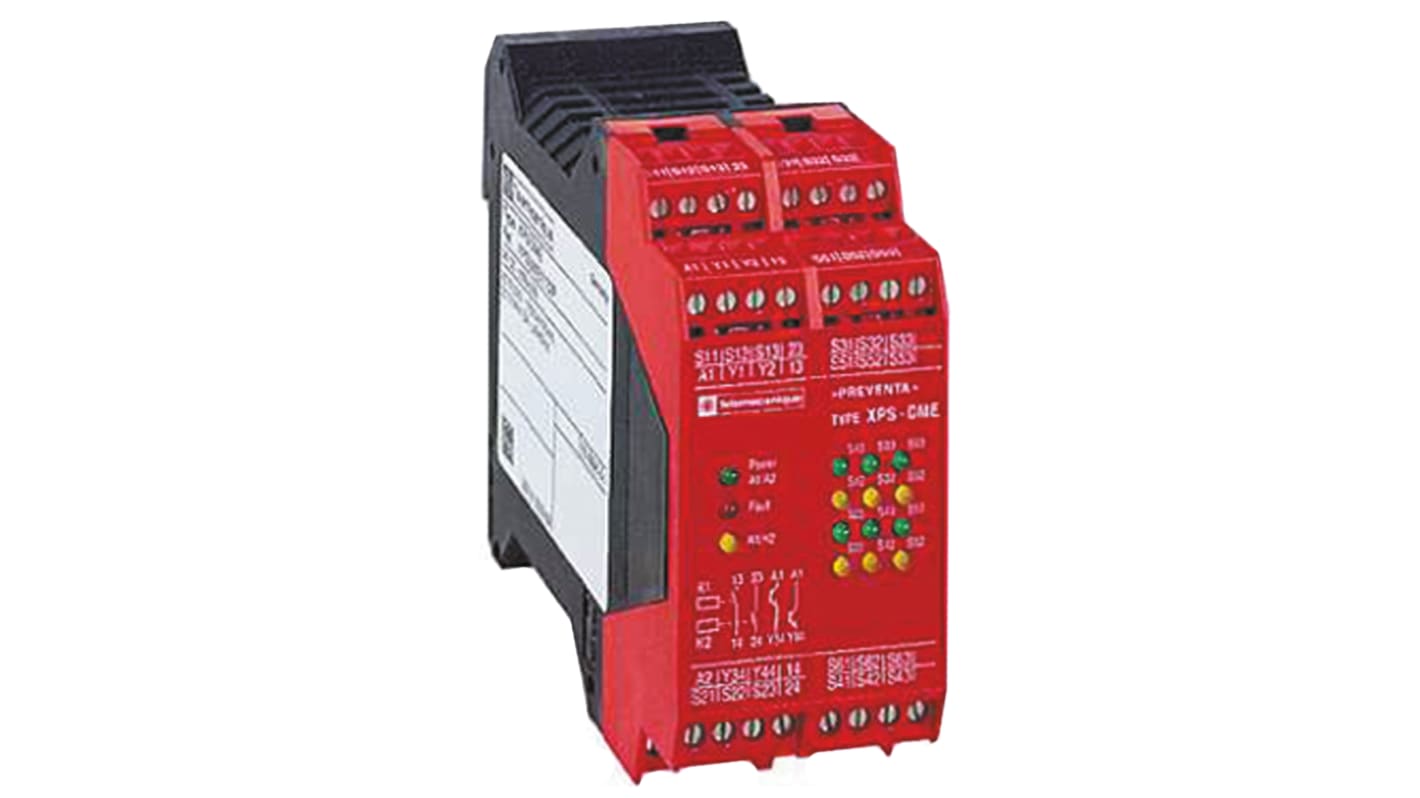 Schneider Electric Preventa XPS DM Safety Switch/Interlock Safety Relay, 24V dc, Single Channel, 2 Safety Contacts