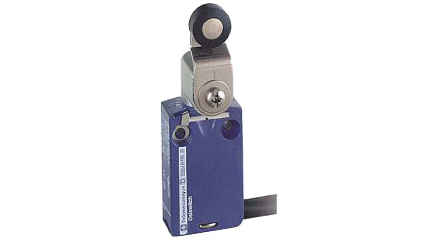 Telemecanique Sensors OsiSense XC Series Roller Lever Limit Switch, NO/NC, IP66, IP67, IP68, DPST, Zamak Zinc Alloy