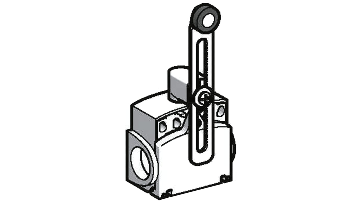 Telemecanique Sensors OsiSense XC Series Roller Lever Limit Switch, NO/NC, IP66, IP67, DPST, Plastic Housing, 240V ac