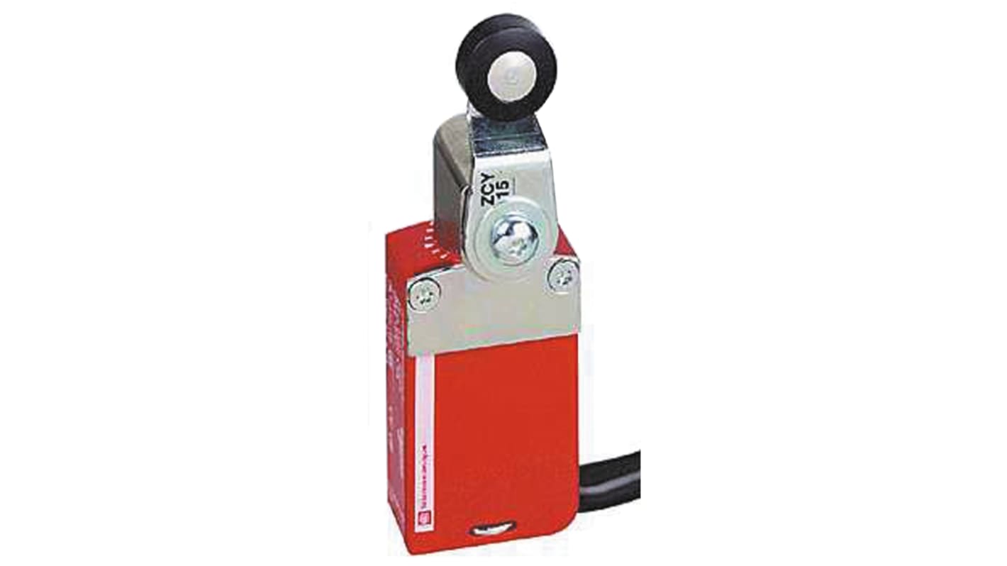 Telemecanique Sensors XCSM Series Roller Lever Limit Switch, 2NC/1NO, IP66, IP67, IP68, 3P, Metal Housing