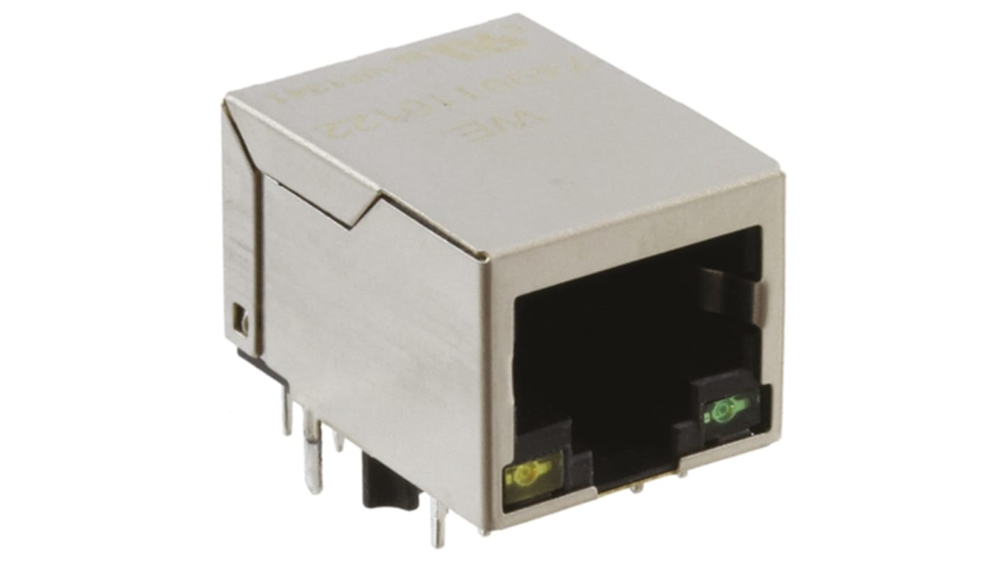 Wurth Elektronik LAN-Ethernet-Transformator Durchsteckmontage 1 Ports -1dB, L. 16.04mm B. 13.5mm T. 21.3mm