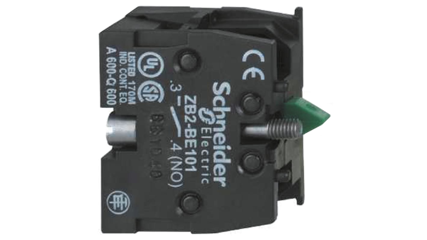 Schneider Electric XB2 Series Contact Block, 600V, 1NO