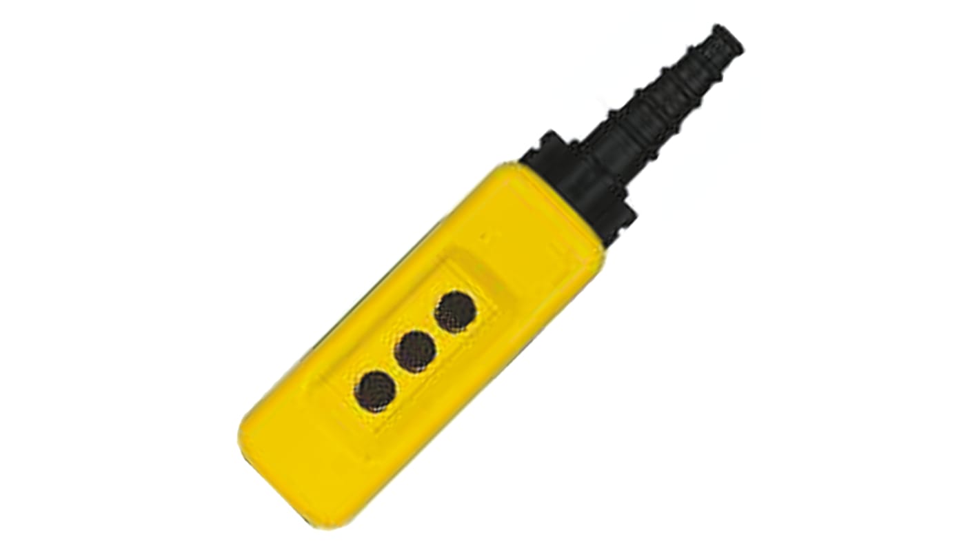 Schneider Electric Yellow Polypropylene Harmony XACA Pendant Station Enclosure - 3 Hole 22mm Diameter