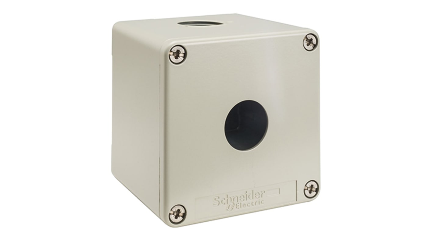Schneider Electric Grey Zinc Alloy Harmony XAP Control Station Enclosure - 22mm Diameter