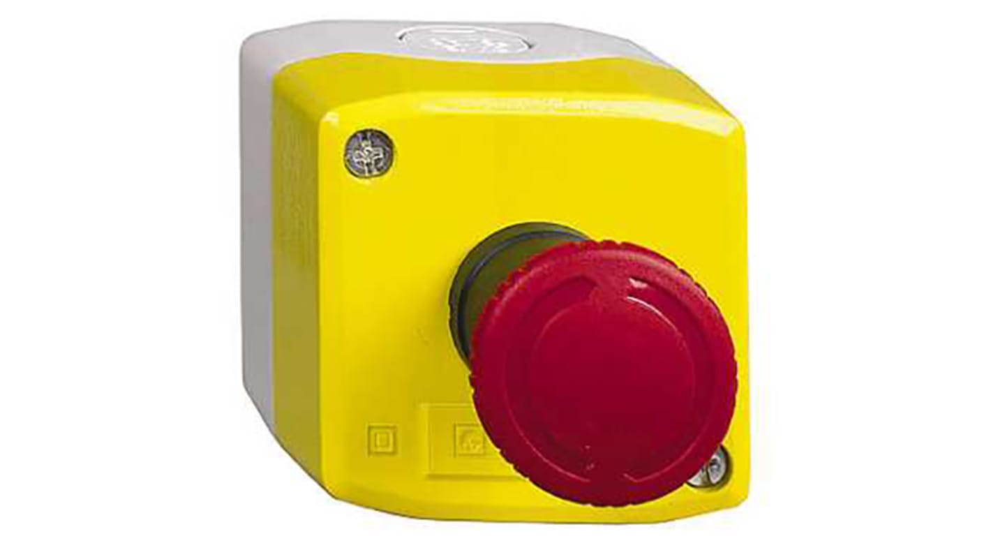 Schneider Electric Harmony XALK Series Twist Release Emergency Stop Push Button, Surface Mount, 1NC