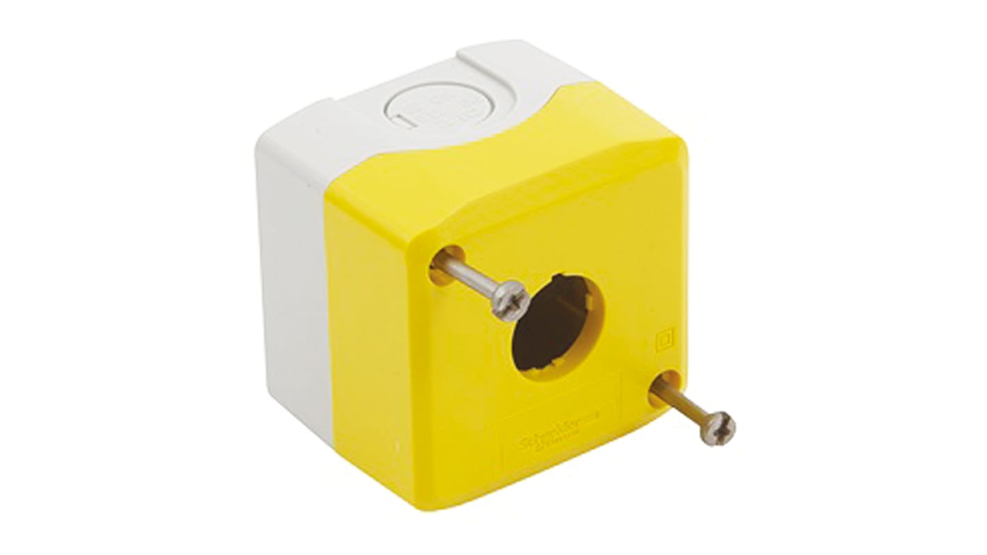 Schneider Electric Yellow Plastic XAL Control Station Enclosure - 1 Hole 22mm Diameter