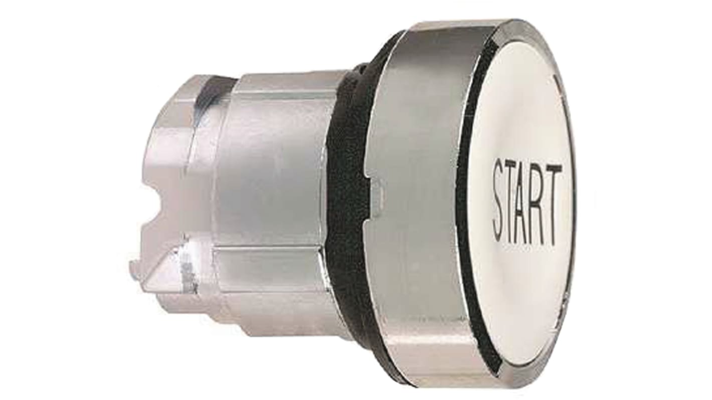 Schneider Electric Harmony XB4 Series White Momentary Push Button Head, 22mm Cutout, IP66, IP67, IP69K