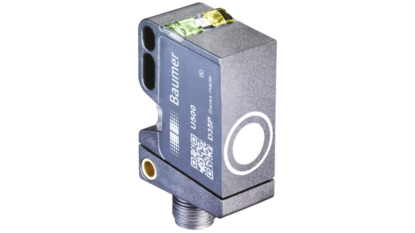 Baumer Näherungssensor Ultraschall, Kubisch 100 → 1000 mm NPN 12 → 30 V dc / 35 mA, IP67