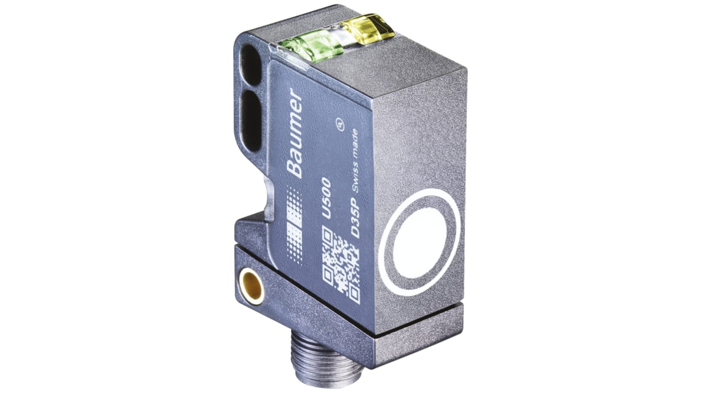 Baumer Ultrasonic Block Proximity Sensor, 1 m Detection, Push Pull, 12 → 30 V dc