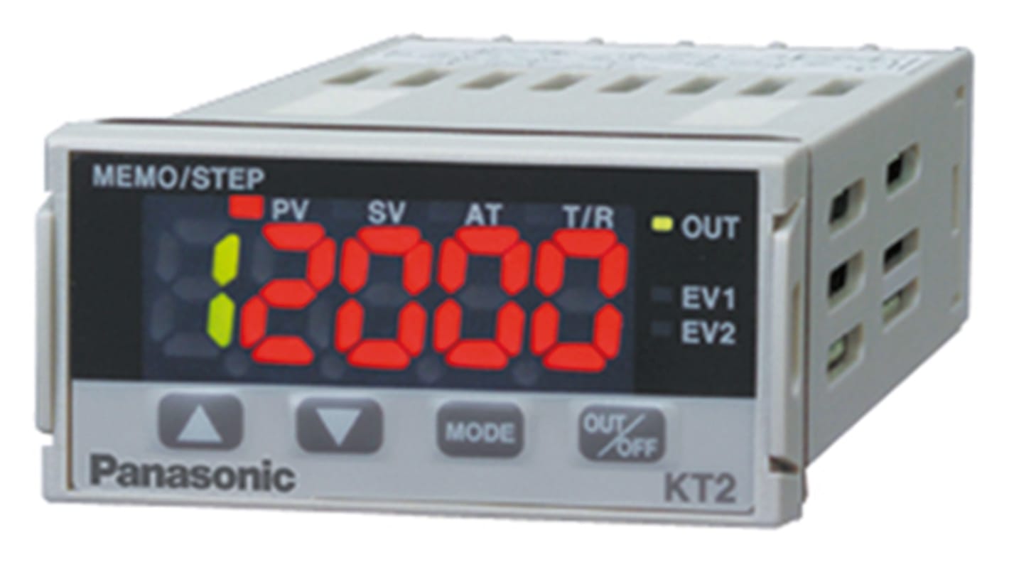 Panasonic KT2 PID Temperaturregler, 1 x Relais Ausgang, 100 → 240 V ac, 48 x 24mm