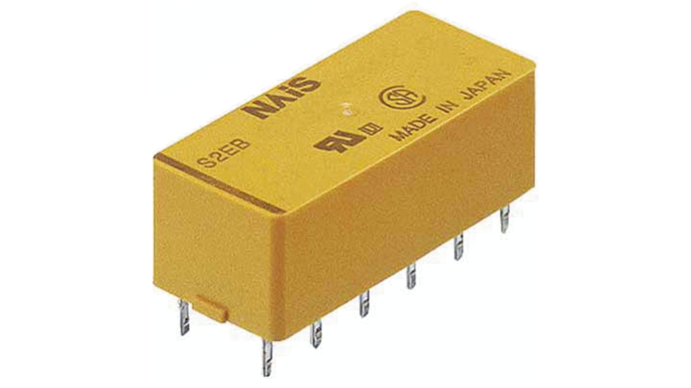 Panasonic 12V dc Spule 2-poliger Wechsler Printrelais 3A 720Ω 200mW Monostabiles Relais