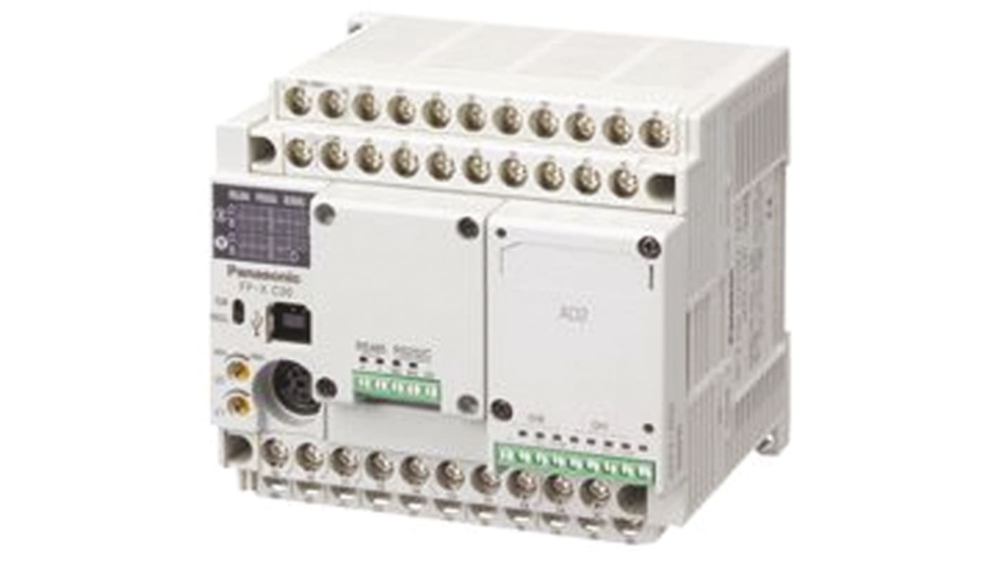 Panasonic AFPX-C Series Series PLC CPU for Use with FP-X Series, Relay Output, 32-Input, DC Input
