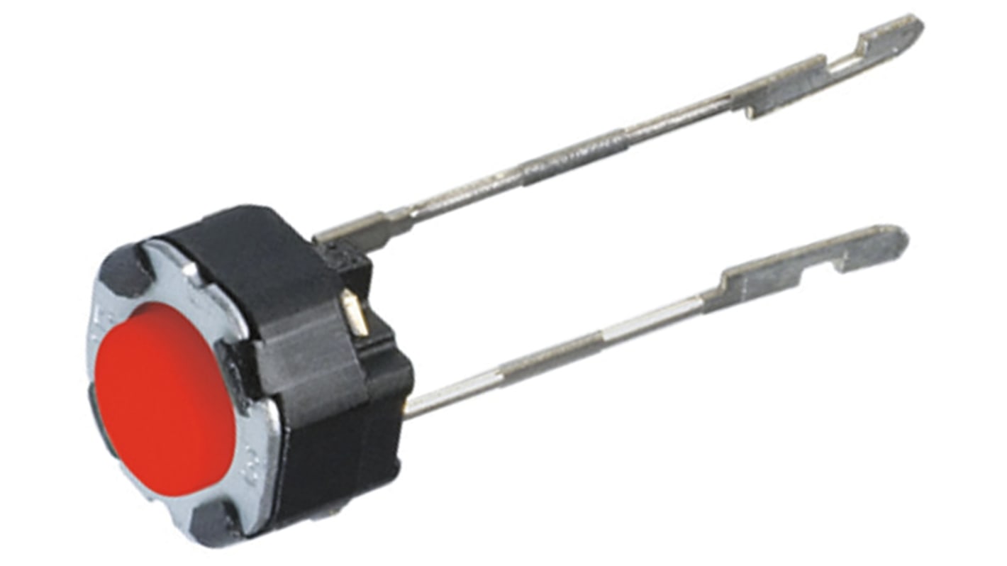 Panasonic Red Push Plate Tactile Switch, SPST 20 mA 5mm