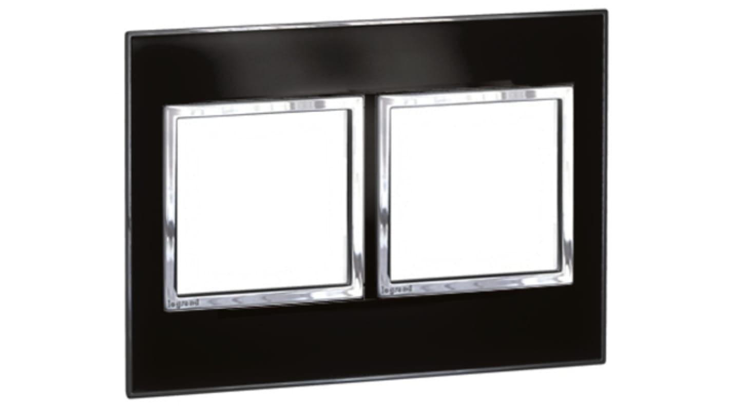 Couvercle Legrand Noir 2 emplacements en Polycarbonate