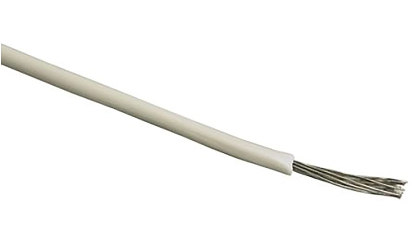 RS PRO White 4mm² Hook Up Wire, 12 AWG, 56/0.3 mm, 100m, PVC Insulation