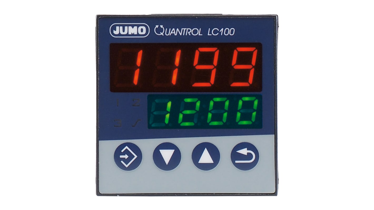 Controlador de temperatura PID Jumo serie QUANTROL, 48 x 48mm, 20 → 30 V ac / dc, 1 (analógica) entradas