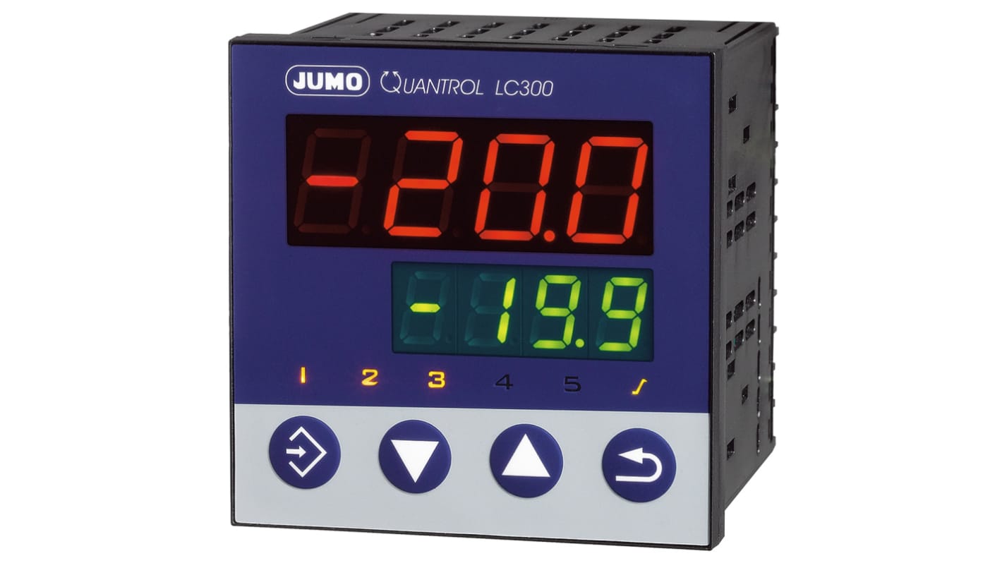 Rs-Online Termoregolatori PID Jumo QUANTROL 20 → 30 V c.a./c.c. 96 x 96mm 2 uscite Logico Relè