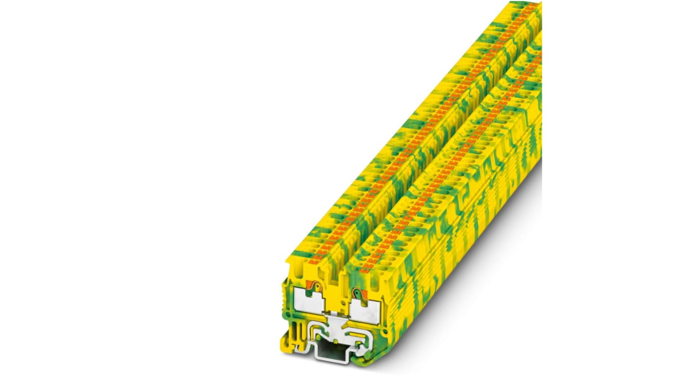 Phoenix Contact 3248110 MPT 1.5/S-PE Series Green/Yellow, 1.5mm², Single-Level, Push In Termination