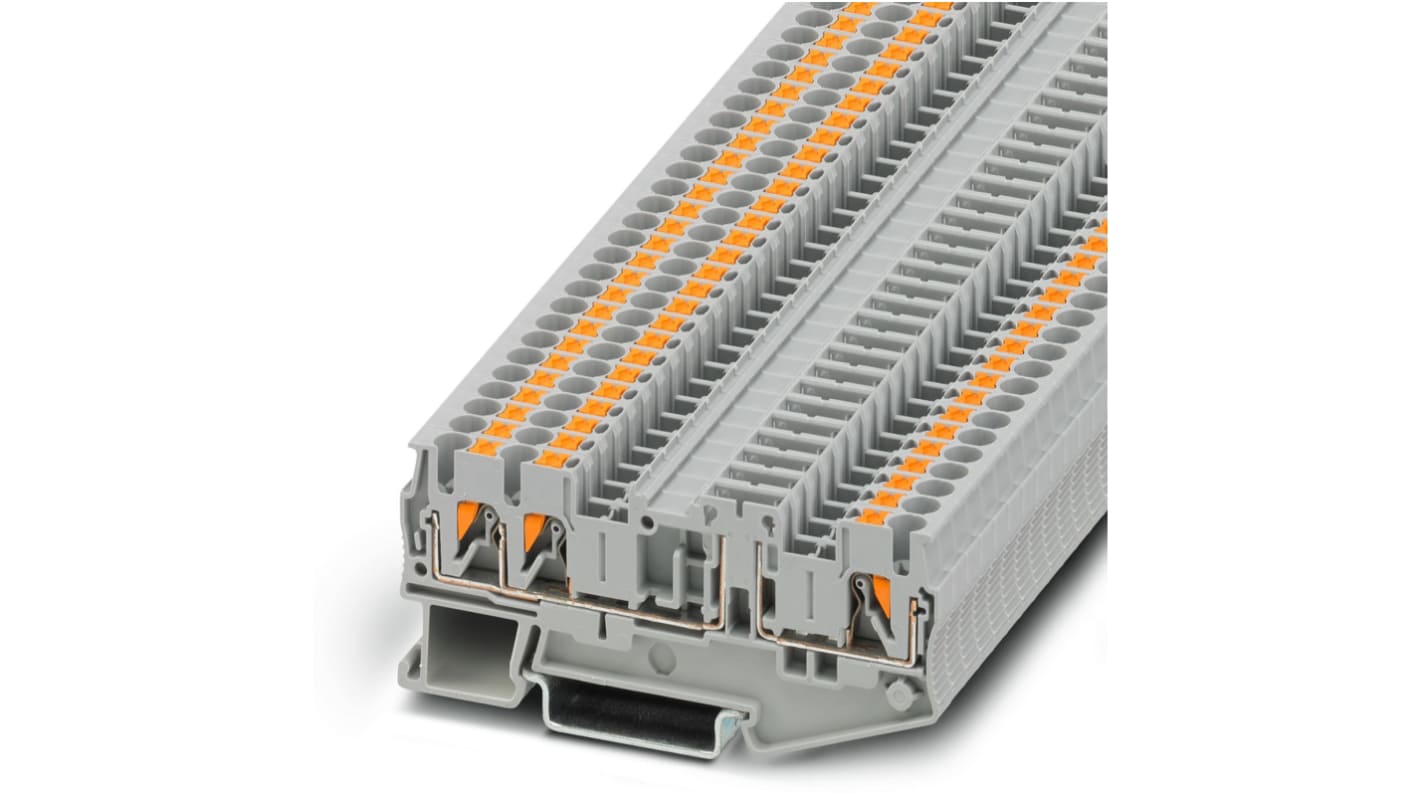 Phoenix Contact 3210193 PT 2.5-TWIN-TGB Series Grey, 2.5mm², Single-Level, Push In Termination