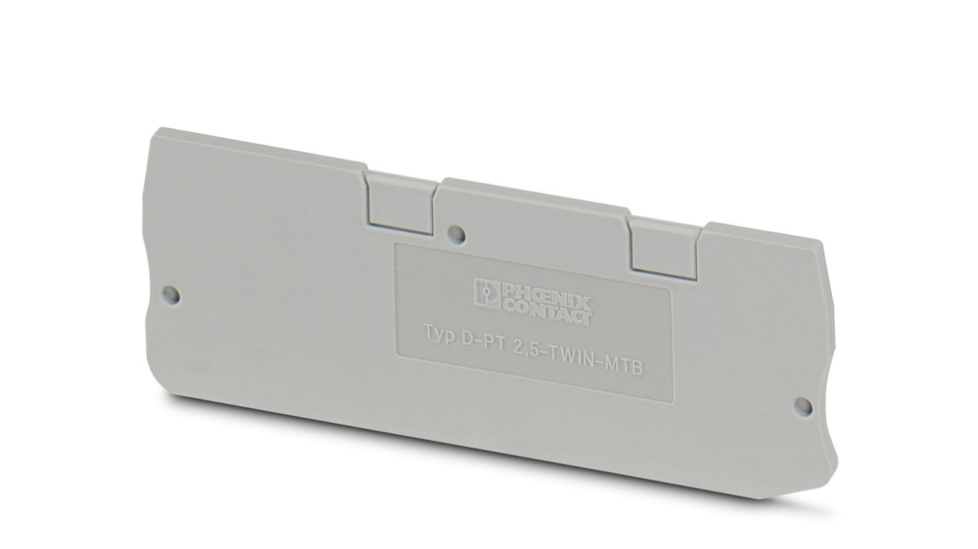 Phoenix Contact D-PT 2.5-TWIN-MTB Series End Cover for Use with Modular Terminal Block